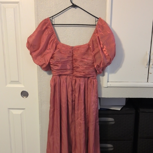 Storia Rose-Pink Puff Sleeve Maxi Dress - Picture 6 of 6